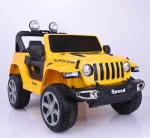 سيارة كهربائية للاطفال Jeep Wrangler ريموت كنترول - اصفر FT-938