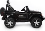 ⁦سيارة كهربائية للاطفال Jeep Wrangler ريموت كنترول - اسود FT-938E - تواير رابر⁩ - الصورة ⁦10⁩
