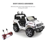 ⁦سيارة كهربائية للاطفال Jeep Wrangler ريموت كنترول - ابيض FT-938E - تواير رابر⁩ - الصورة ⁦3⁩