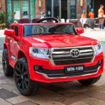⁦سيارة كهربائية للأطفال Toyota Land Cruser بريموت كنترول 9088 - احمر⁩ - الصورة ⁦2⁩