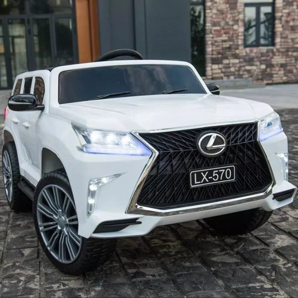 سيارة كهربائية للأطفال Lexus بريموت كنترول 9166 - ابيض