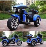 ⁦موتوسيكل للاطفال هارلي ديفيدسون Harley-davidson بموتور وبطارية - ازرق 5288⁩ - الصورة ⁦2⁩