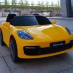 سيارة للأطفال 911 Porsche ببطارية 2988 - اصفر