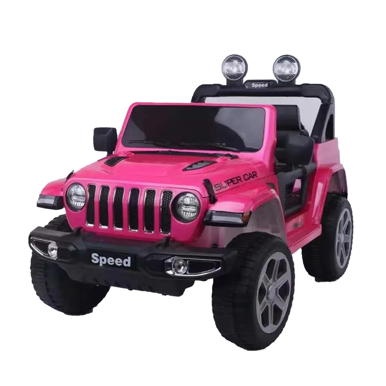 سيارة-كهربائية-للاطفال-6-3.jpg سيارة كهربائية للاطفال Jeep Wrangler ريموت كنترول - بينك FT-938K - الصورة 1