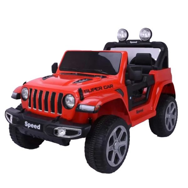 سيارة كهربائية للاطفال Jeep Wrangler ريموت كنترول - احمر FT-938