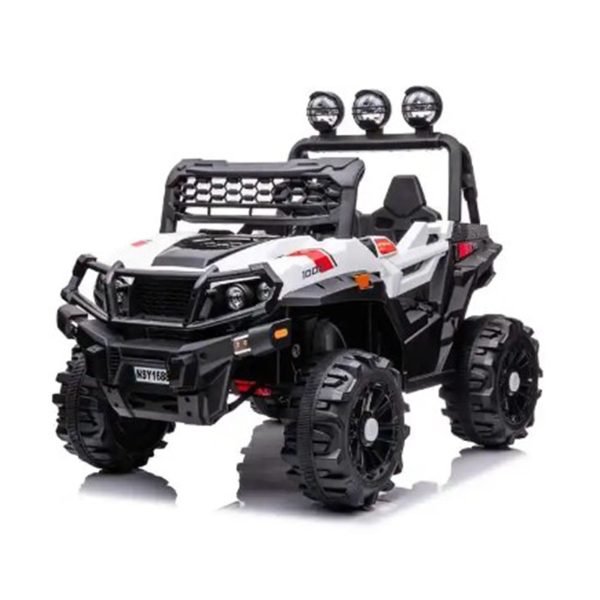 سيارة كهربائية للاطفال ريموت كنترول - ابيض MDX-908