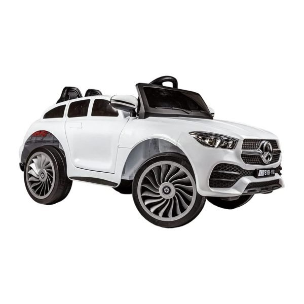 سيارة كهربائية للاطفال مرسيدس بنز ريموت كنترول - ابيض SYB118