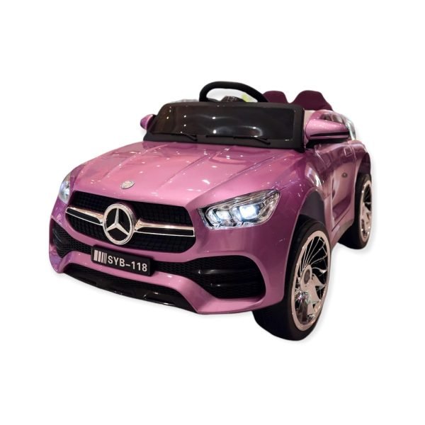 سيارة كهربائية للاطفال مرسيدس بنز ريموت كنترول - بينك SYB118K