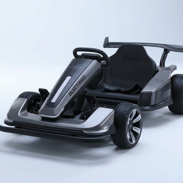 سيارة دريفت سباق ٢٤ فولت كهربائية للاطفال - AT-F1R - رصاصي