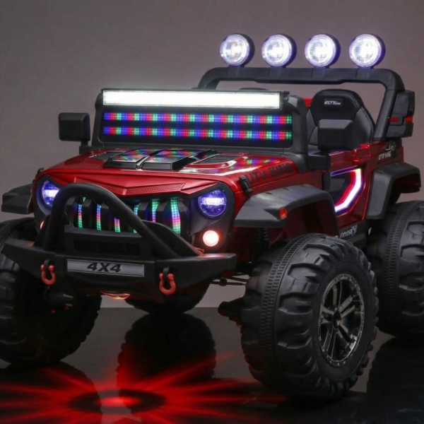 سيارة جيب رانجلر كبيرة كهربائية للأطفال - XGZ808 - أحمر