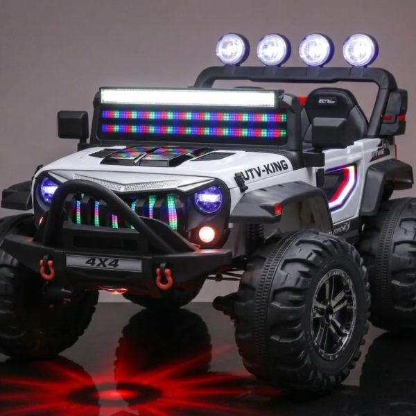 سيارة جيب رانجلر كبيرة كهربائية للأطفال - XGZ808 - أبيض