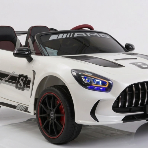 سيارة مرسيدس ٢٤ فولت كهربائية للطفال - AF-F8 - أبيض