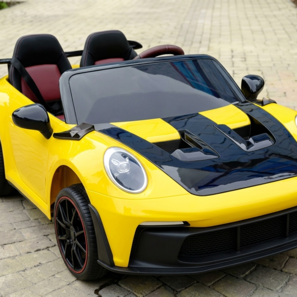 سيارة بورش ٢٤ فولت كهربائية للأطفال - AT-9188 - أصفر