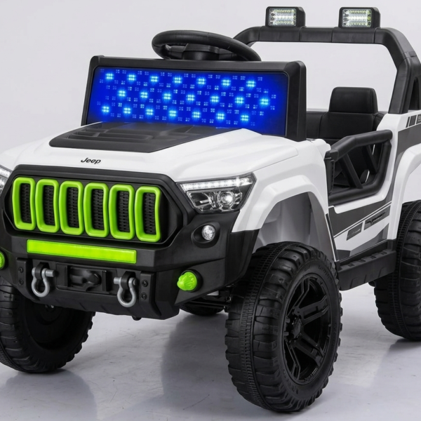 سيارة جيب كهربائية للأطفال - 509 - أبيض