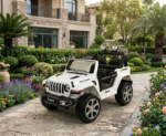 ⁦سيارة كهربائية للاطفال Jeep Wrangler ريموت كنترول - أبيض FT-938⁩ - الصورة ⁦4⁩