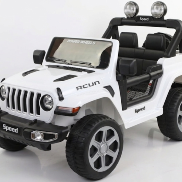 سيارة كهربائية للاطفال Jeep Wrangler ريموت كنترول - أبيض FT-938